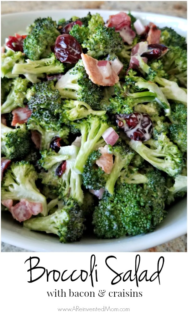 Broccoli Salad With Bacon And Cranberries A Reinvented Mom