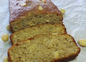 Hawaiian Mac Nut Banana Bread ~ A Reinvented Mom