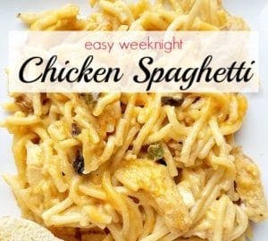 Easy Chicken Spaghetti {Weeknight Version}