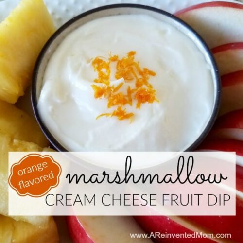 Fluffy Marshmallow Cream Cheese Fruit Dip {+ Video} | A Reinvented Mom