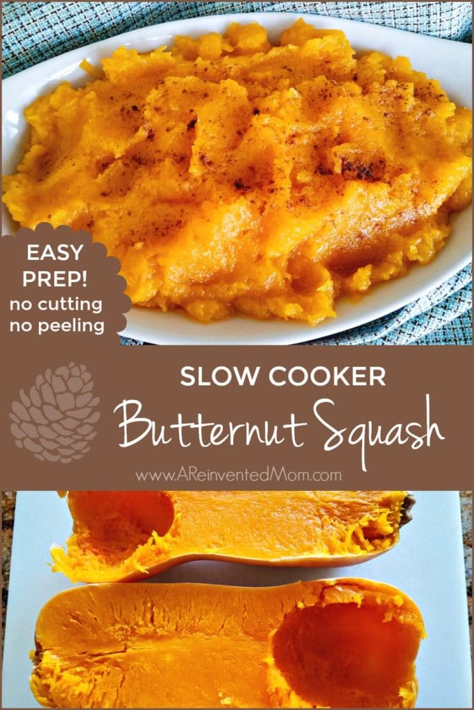 How To Prepare Whole Butternut Squash In The Slow Cooker | A Reinvented Mom