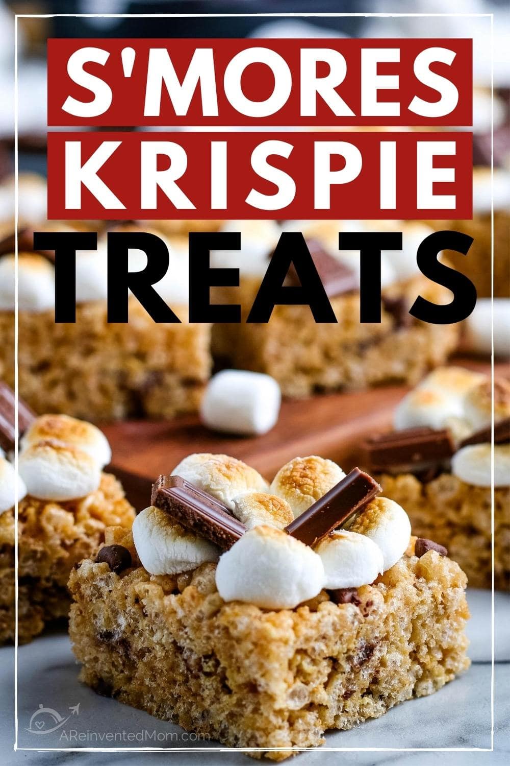 S'mores Rice Krispie Treats {No Bake} | A Reinvented Mom