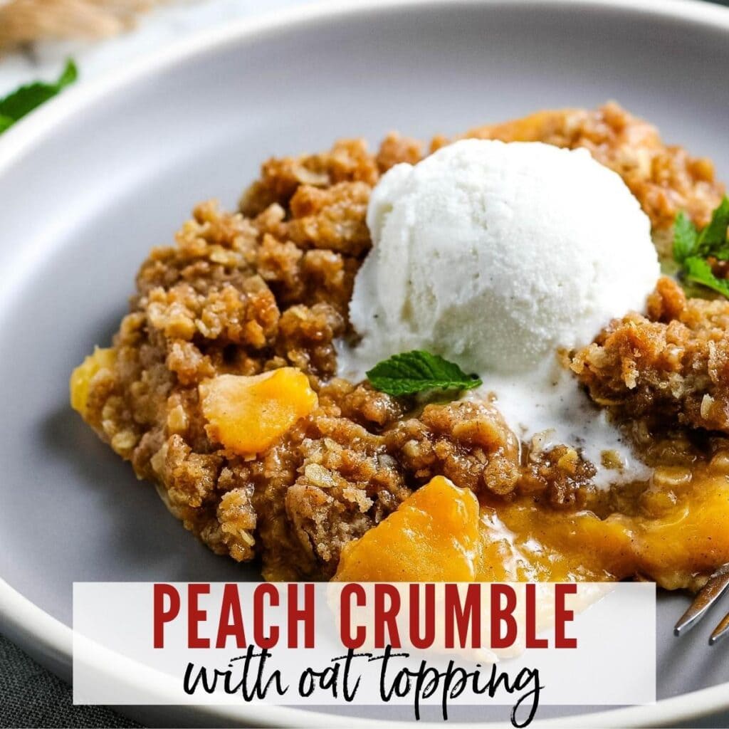 Peach Crumble with Oats | A Reinvented Mom