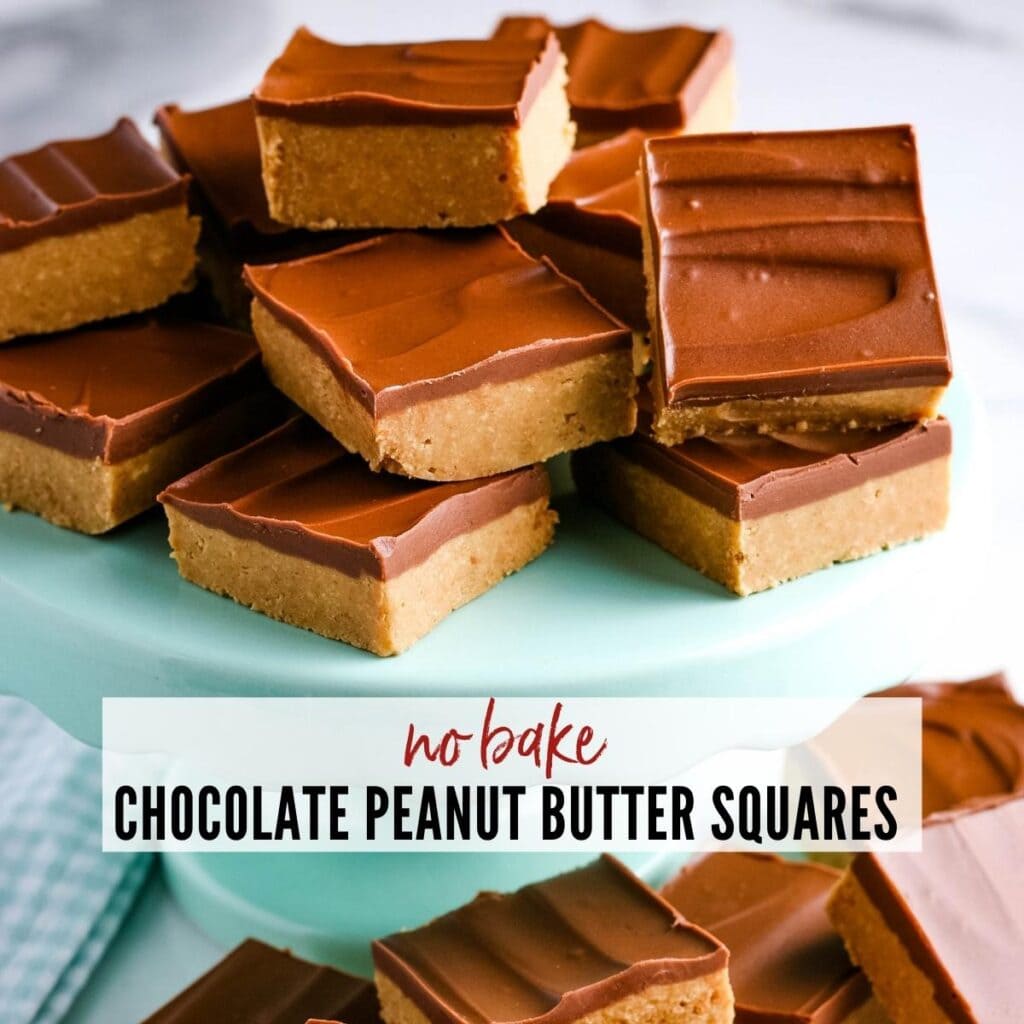 No Bake Peanut Butter Squares | A Reinvented Mom