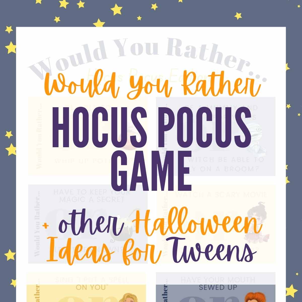 Would You Rather Game - Halloween Ideas for Tweens | A Reinvented Mom