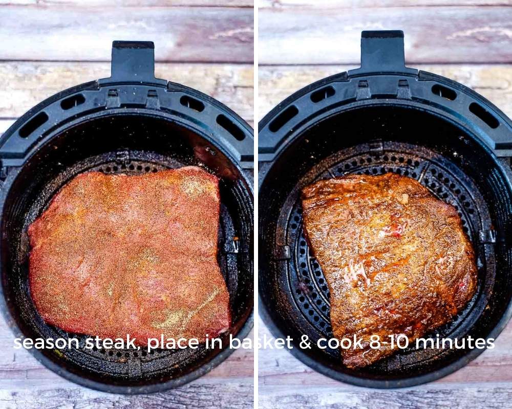 Air Fryer Flank Steak made with Simple Steak Dry Rub