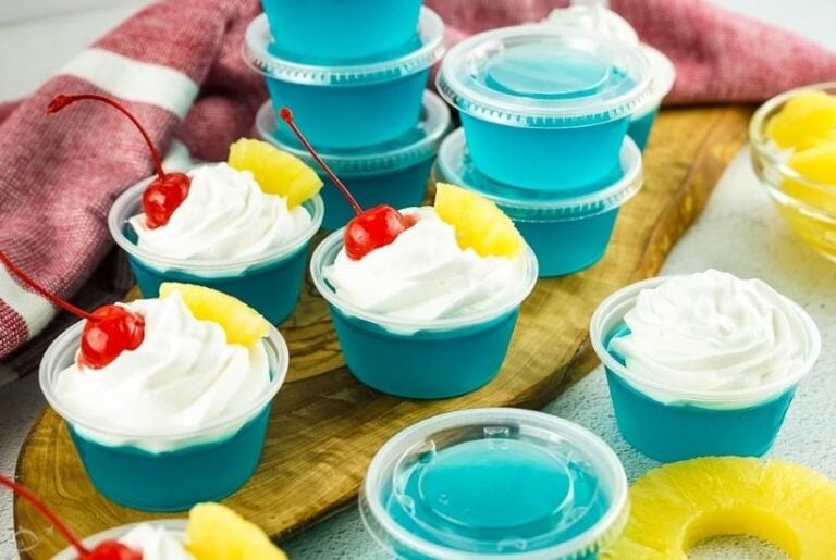 Blue Hawaiian Jello Shots | A Reinvented Mom