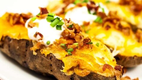 Air Fryer Baked Potatoes (crispy skin, fluffy middle) - A Pinch of Healthy