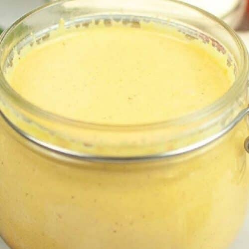 Copycat baja sauce in a jar.